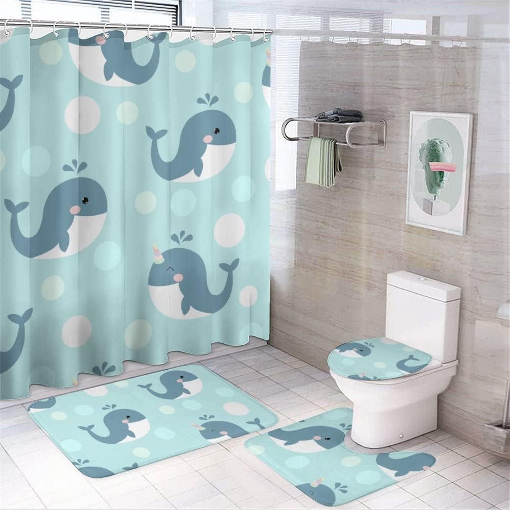 Cute Dolphin Shower Curtain for Bathroom - Elegant and Unique Bathroom Shower Curtain Ideas