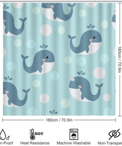 Cute Dolphin Shower Curtain for Bathroom - Elegant and Unique Bathroom Shower Curtain Ideas