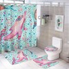 Cute Dolphin Shower Curtain for Bathroom with Soft and Waterproof Fabric - Kids Bathroom Shower Curtain