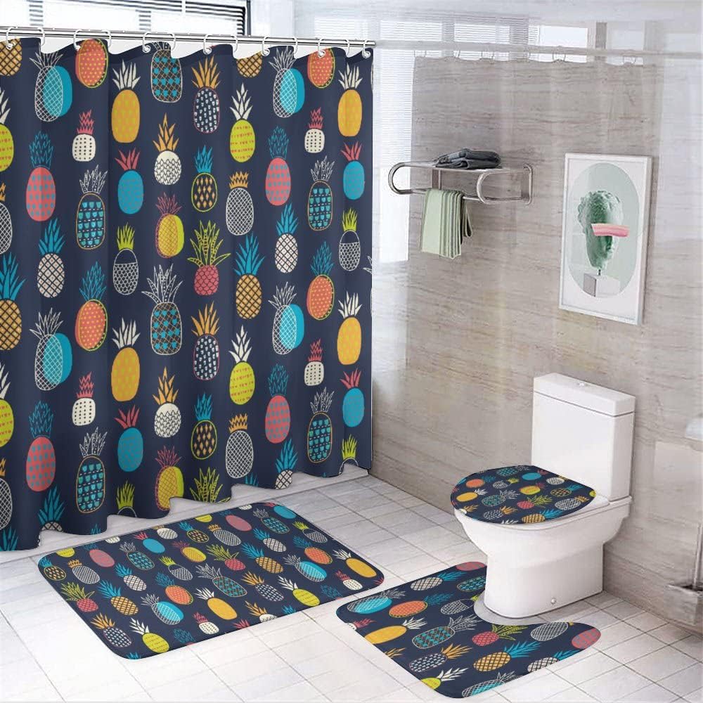 Cute Dolphin and Pineapple Shower Curtain for Bathroom - Unique Shower Curtain Ideas for Kids Bathroom