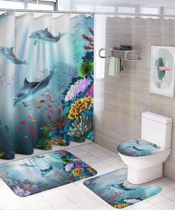 Cute Dolphins Shower Curtain for Bathroom - Cute Shower Curtain Ideas for Mental Peace