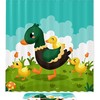 Cute Duck Cartoon Shower Curtain For Adorable Kid'S Bathrooms