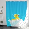 Cute Duck Shower Curtain - Modern Waterproof Bathroom Decor