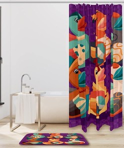 Cute Duck Shower Curtain - Playful Animal Bathroom Decor for Kids Bathroom