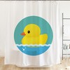 Cute Duck Shower Curtain for Kids Bathroom Decor Heavy Fabric Waterproof Washable