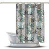 Cute Elephant Flowers Shower Curtain - Cartoon Bathroom Decor