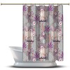 Cute Elephant Flowers Shower Curtain - Purple Bathroom Decor