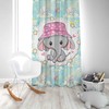 Cute Elephant Pattern Baby Room Kids Curtain Window