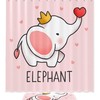 Cute Elephant Shower Curtain - Cartoon Style Bathroom Decor