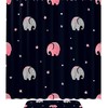 Cute Elephant Waterfall Waterproof Shower Curtain For Animal Lovers Bathroom Decor