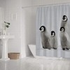 Cute Emperor Penguins Printed Waterproof Fabric Shower Curtain for Kids Bathroom Decor