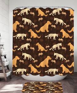 Cute Friends Shower Curtain - Funny Mouse Dog Cat Design For Bathroom