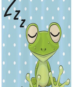 Cute Frog Prince Shower Curtain For A Cartoon-Lover'S Bathroom