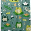 Cute Frogs Waterproof Fabric Shower Curtain - Cute Animal Bathroom Decor by WELLDAY