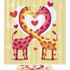 Cute Giraffes Bath Curtain - Waterproof Fabric For Lovely Bathroom Decor