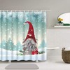 Cute Gnome Snowman Snowflake Christmas Shower Curtain - Fun Festive Bathroom Decor