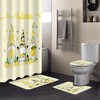Cute Gnome with Lemon Rustic Yellow Backdrop Vintage Shower Curtain
