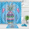 Cute Green Frog And Pond Cartoon Waterproof Fabric Shower Curtain