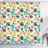 Cute Hand-Drawn Paws Print Dog Lover Shower Curtain For A Quirky Bathroom