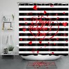 Cute Heart Illustration Shower Curtain