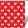 Cute Heart Shower Curtain For Personalized And Waterproof Bathroom Decor