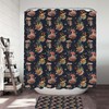 Cute Hedgehog In A Mushroom Garden Print Shower Curtain For Whimsical Bathroom Decor