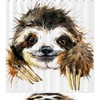 Cute Hipster Sloth Unique Shower Curtain For Playful And Waterproof Bathroom Decor