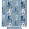 Cute Kid Octopus Shower Curtain Bath Mat Durable Waterproof Bathroom Decor