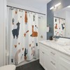 Cute Lama Kids Bathroom Shower Curtain for Adorable Bathroom Decor