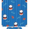 Cute Laughing Shark Fish Unique Shower Curtain For Playful And Waterproof Bathroom Decor