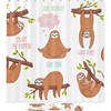 Cute Lazy Sloth Kids Bathroom Shower Curtain for Relaxing Bath Time