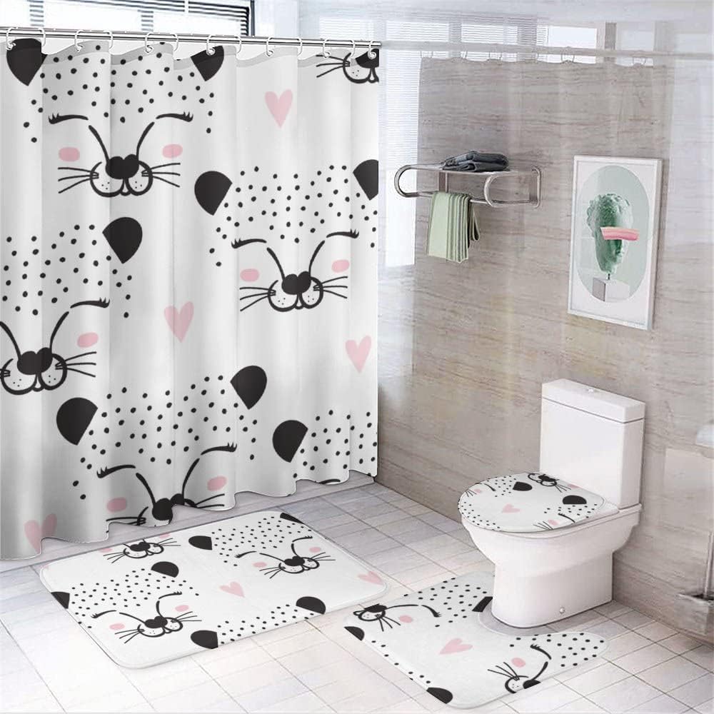 Cute Leopard Animal Shower Curtain for Bathroom - Vibrant Shower Curtain Combination for Nature Lovers