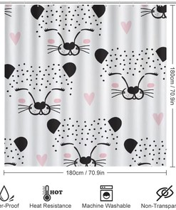 Cute Leopard Animal Shower Curtain for Bathroom - Vibrant Shower Curtain Combination for Nature Lovers