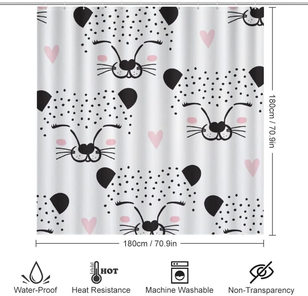 Cute Leopard Animal Shower Curtain for Bathroom - Vibrant Shower Curtain Combination for Nature Lovers