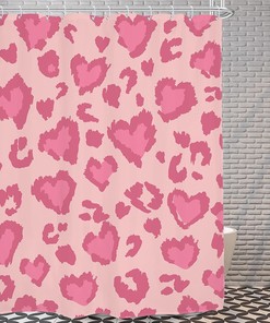 Cute Leopard - Watercolor Cheetah Shower Curtain By Ambzek