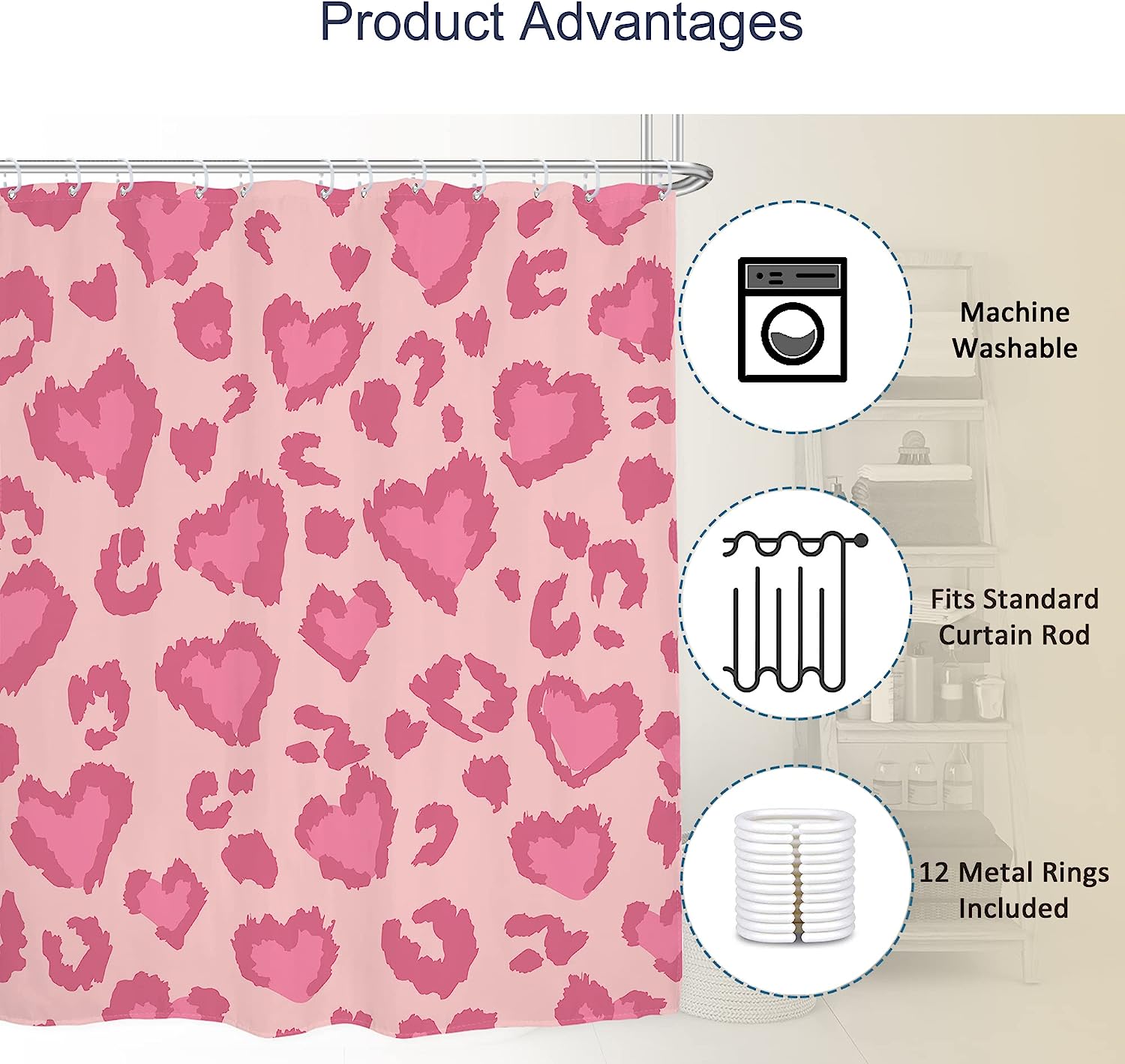 Cute Leopard - Watercolor Cheetah Shower Curtain By Ambzek - Image 3