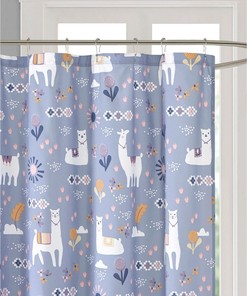Cute Liam The Llama Print Shower Curtain for Animal Lovers
