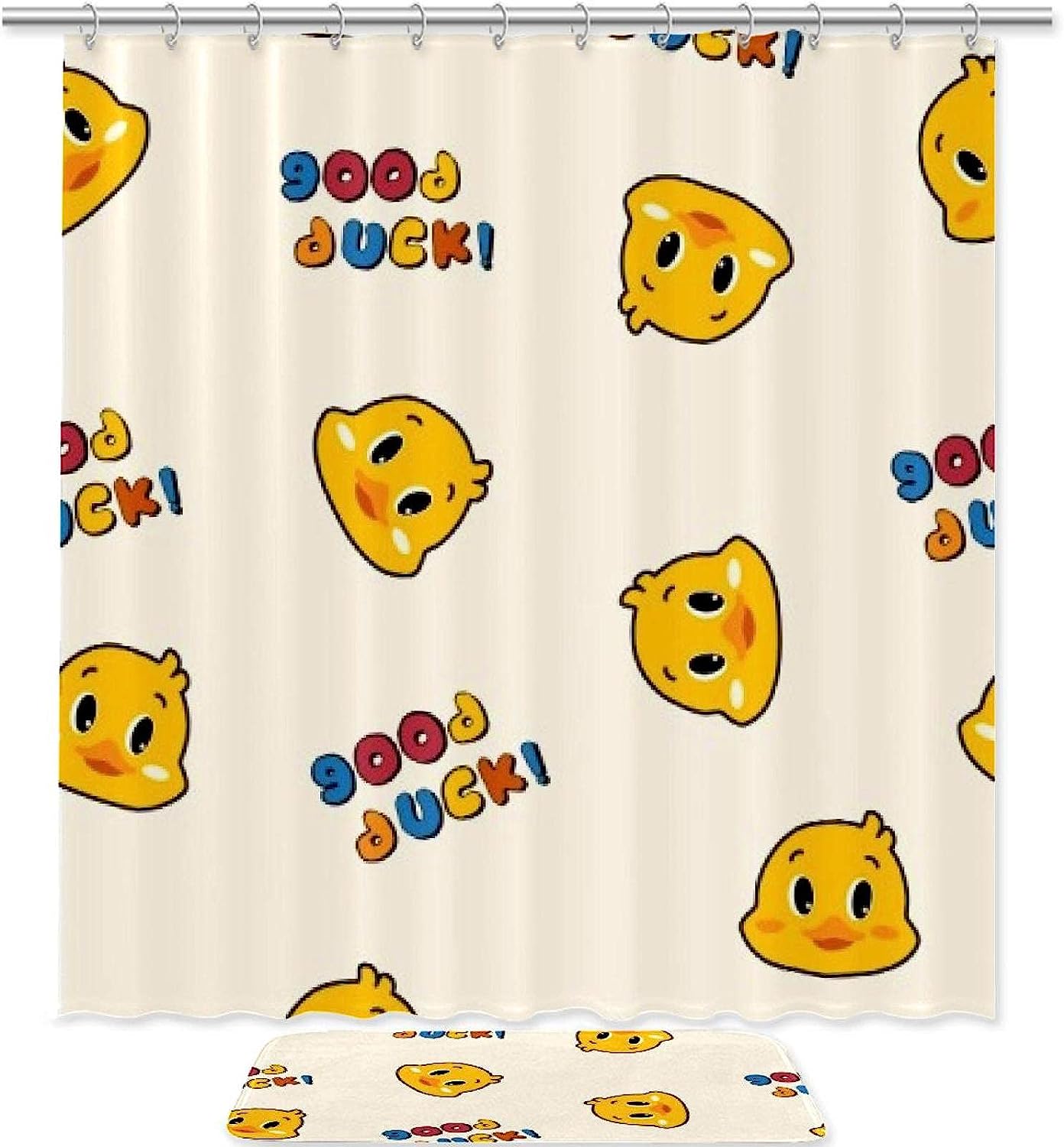 Cute Little Duck Bathroom Shower Curtain For Fun And Waterproof Bathroom
