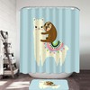 Cute Llama And Sloth For Kids Bathroom Shower Curtain, Fun And Playful Decor For Children