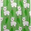 Cute Llama Cactus Shower Curtain - Waterproof Bath Accessory for Kids Bathroom by WELLDAY