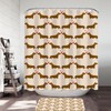 Cute Lovers Dachshund Dogs Print Shower Curtain For Dog Lovers Bathroom Decor