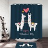 Cute Loving Llamas Shower Curtain For A Heartfelt Bathroom