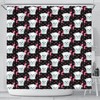 Cute Maltese Dog With Hearts Print Shower Curtain For Dog Lovers Bathroom Decor