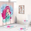 Cute Mermaid Bathroom Shower Curtain With Whimsical And Dreamy Print