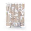 Cute Minimalist Mid Century Modern Shower Curtain with Geometric Design for a Fun Bath Time 