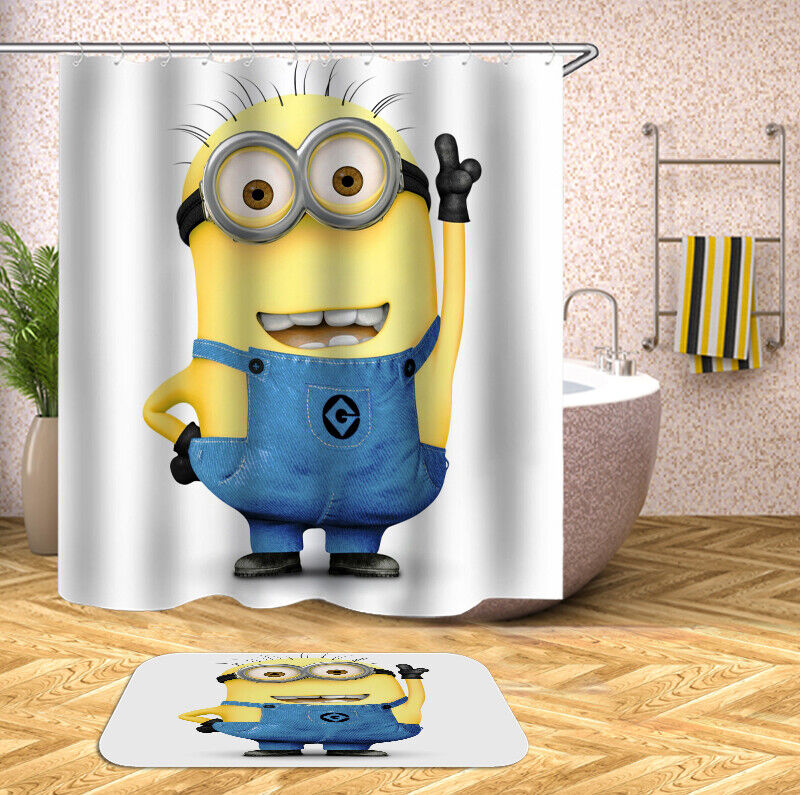 Cute Minion Shower Curtain For Bathroom Decor - Image 3
