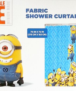 Cute Minions From Despicable Me Shower Curtain For Kids' Bathroom