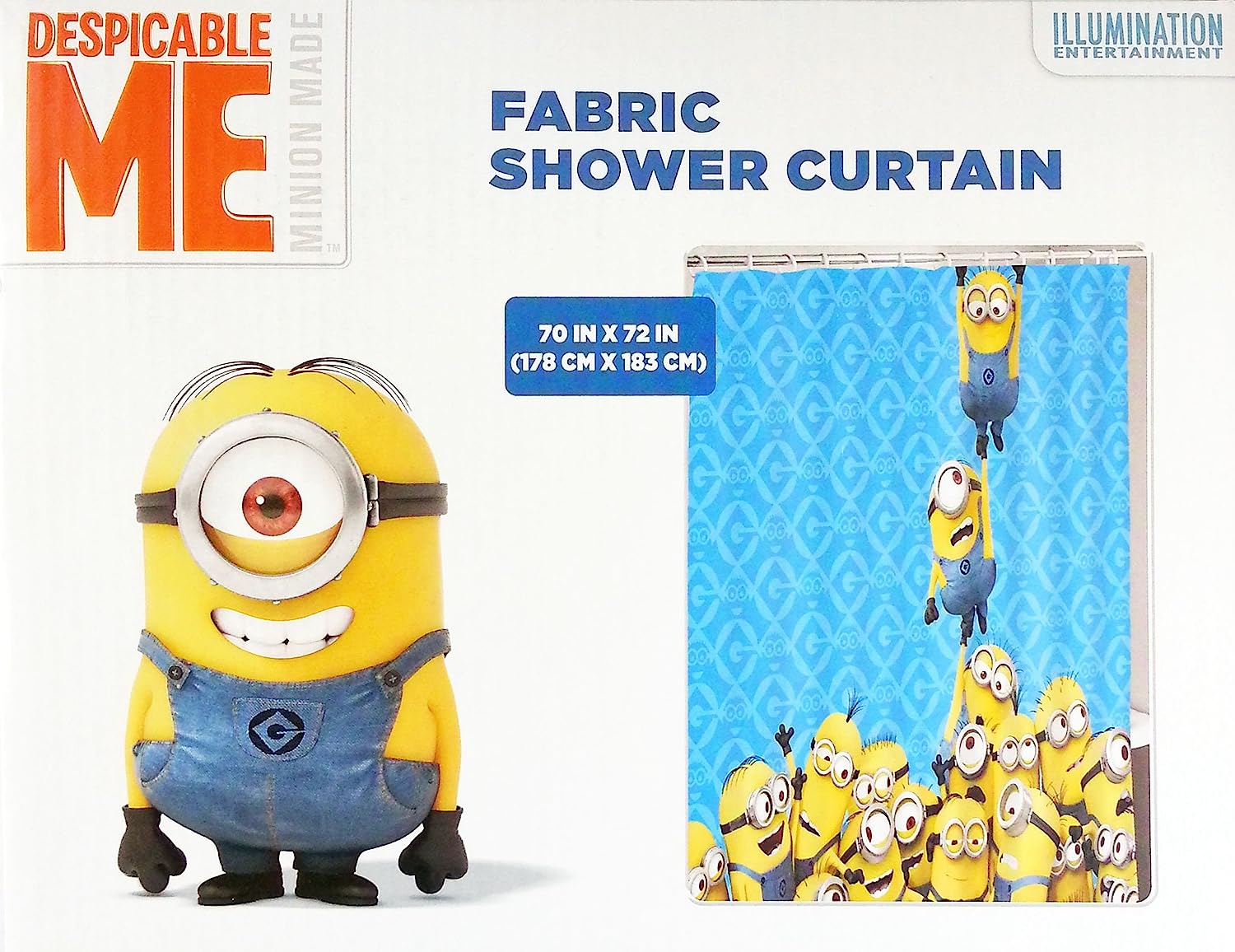 Cute Minions From Despicable Me Shower Curtain For Kids' Bathroom