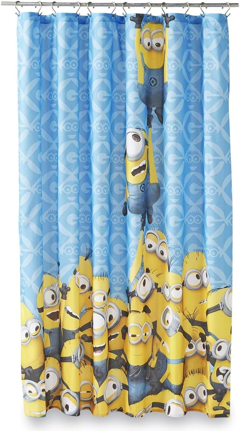 Cute Minions From Despicable Me Shower Curtain For Kids' Bathroom - Image 2