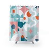 Cute Mod Mid Century Modern Shower Curtain with Geometric Design for a Playful Bathroom Dcor